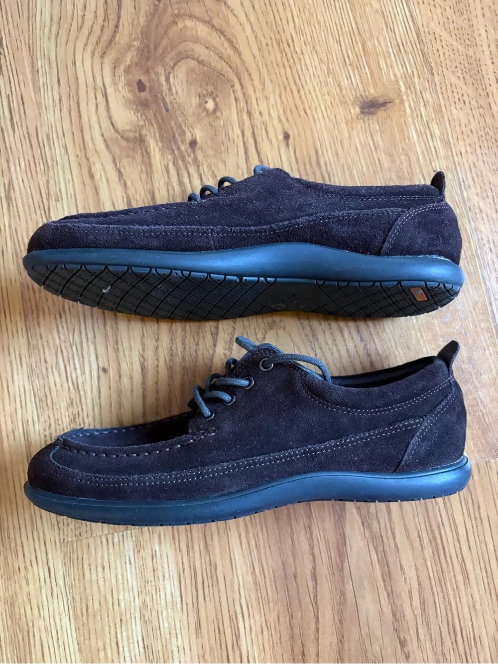 Cole Haan Boys Dark Brown Suede Lace-Up Dress Shoes 2